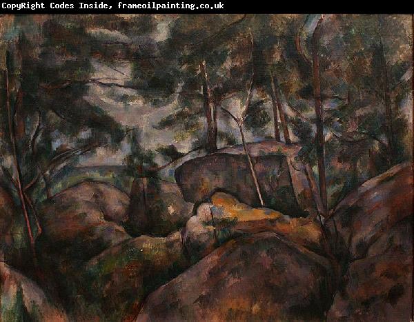 Paul Cezanne Rocks in the Forest